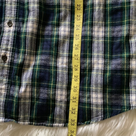 LLBean Traditional Fit Flannel Shirt XXLTall Plaid Long Sleeve Cotton - Picture 8 of 11